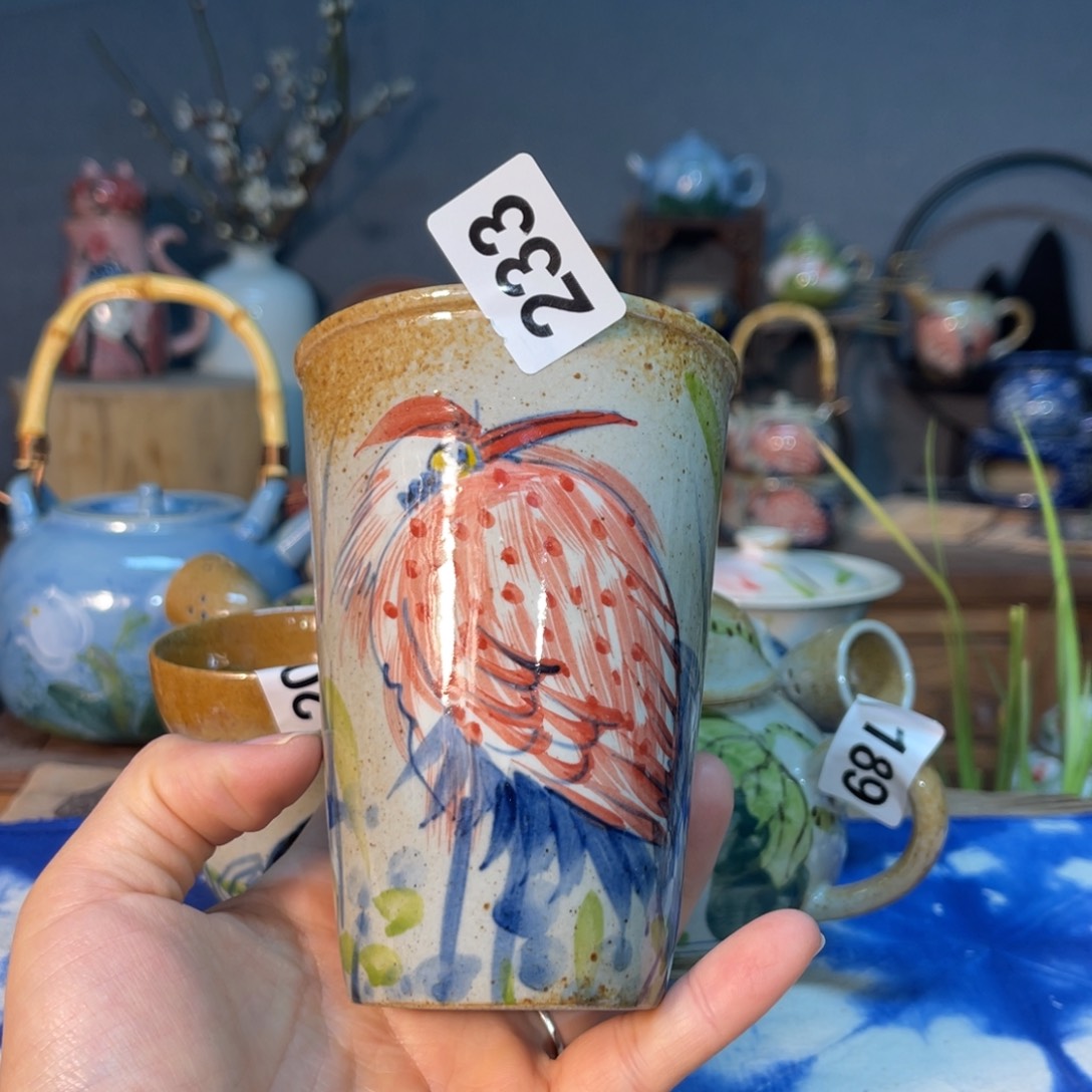 杯素浅陶瓷手工手绘