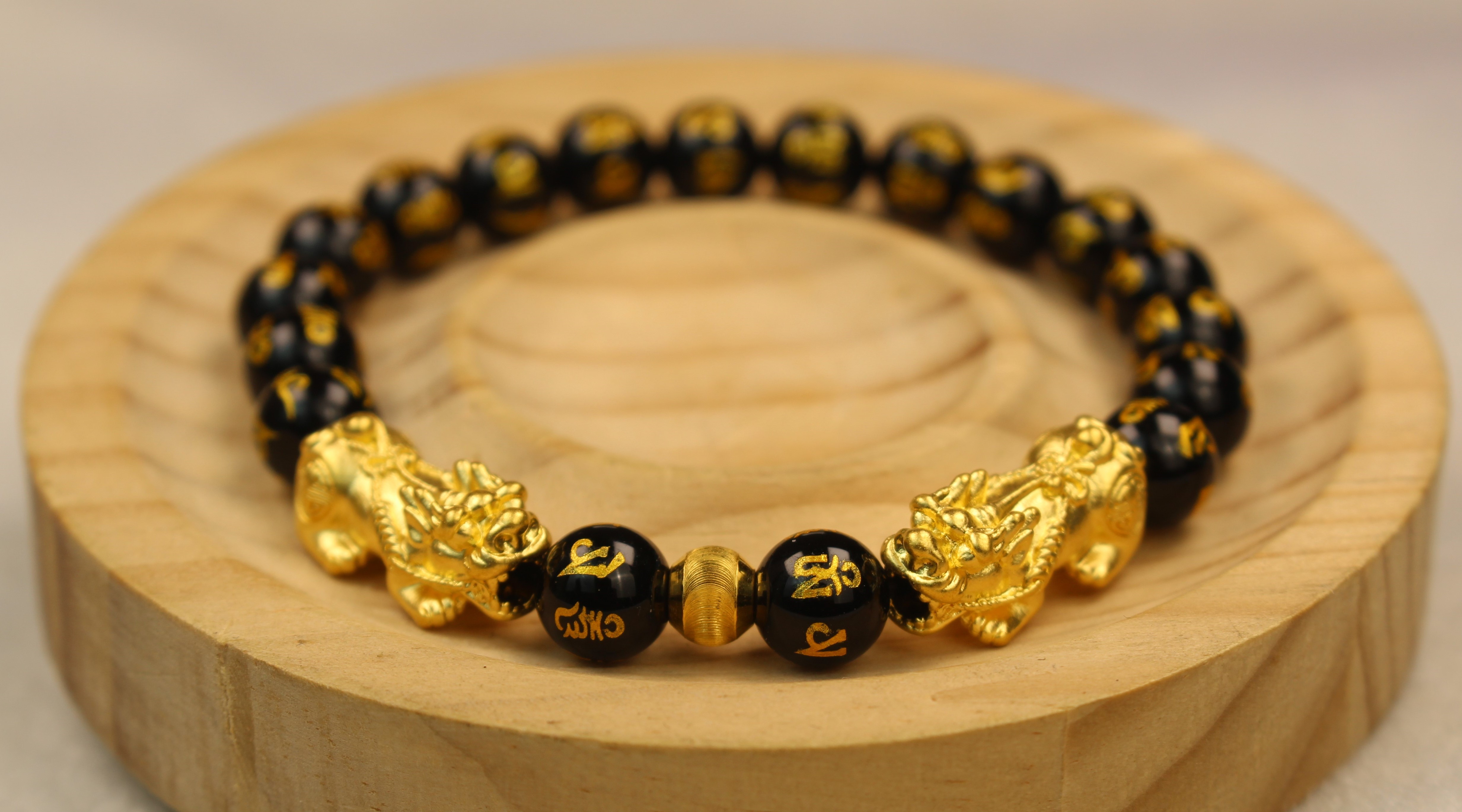 足金卡18貔貅+足金卡6猫眼双龙戏珠黄金配件男女经典款式