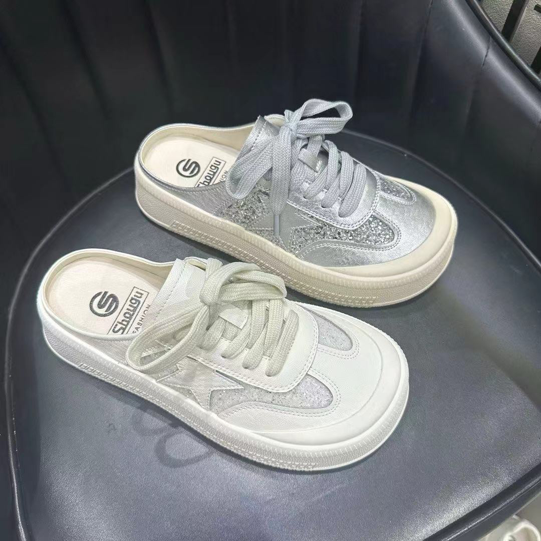 【海南简爱】新款时尚百搭厚底包头外穿半拖女款德训鞋859