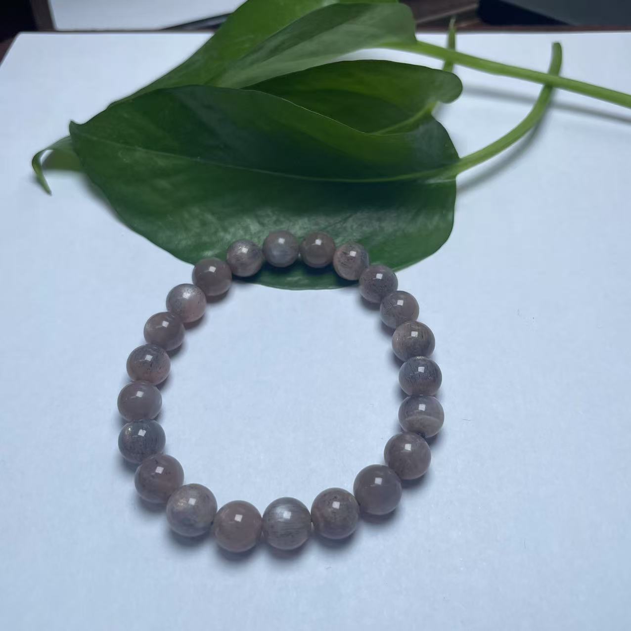 黑骨金干手串8mm 长石海纳珠宝HN26