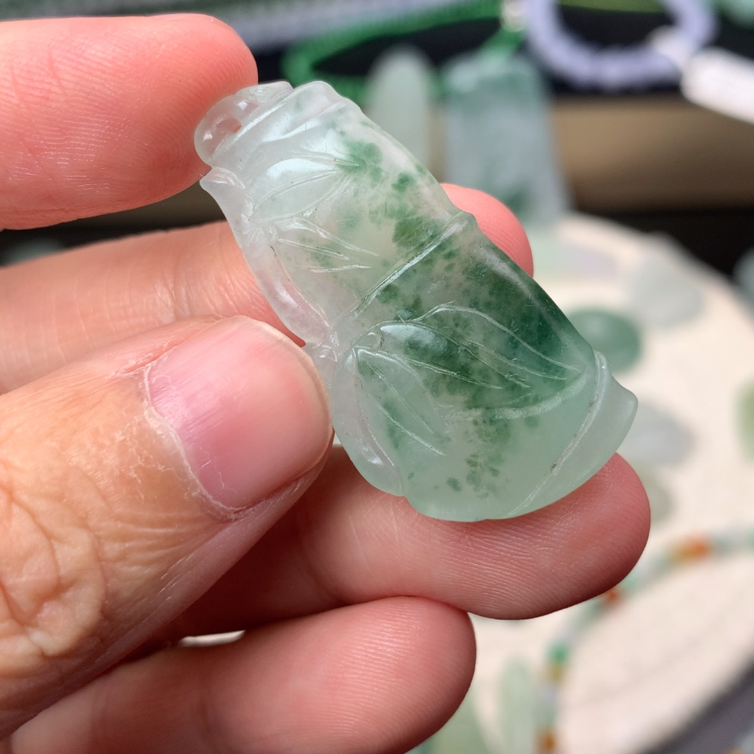 未镶嵌定制翡翠竹节