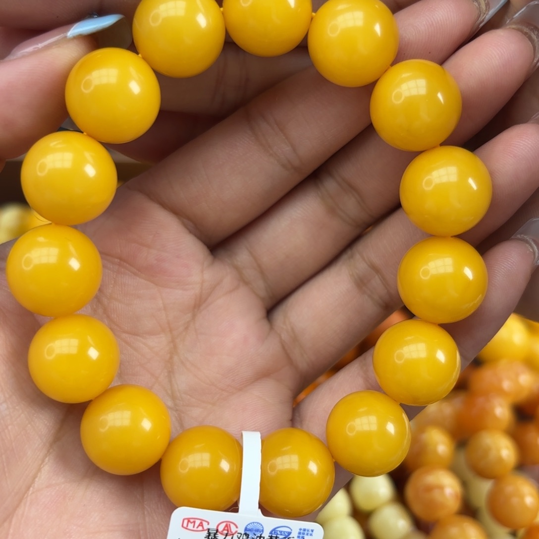 未镶嵌琥珀手链蜜蜡