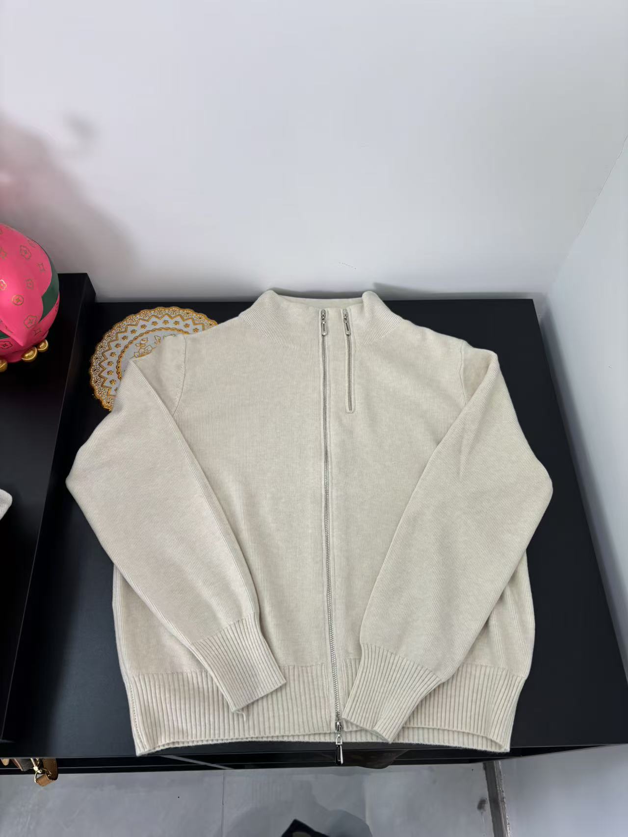 88666【DG】双拉链长袖针织衫