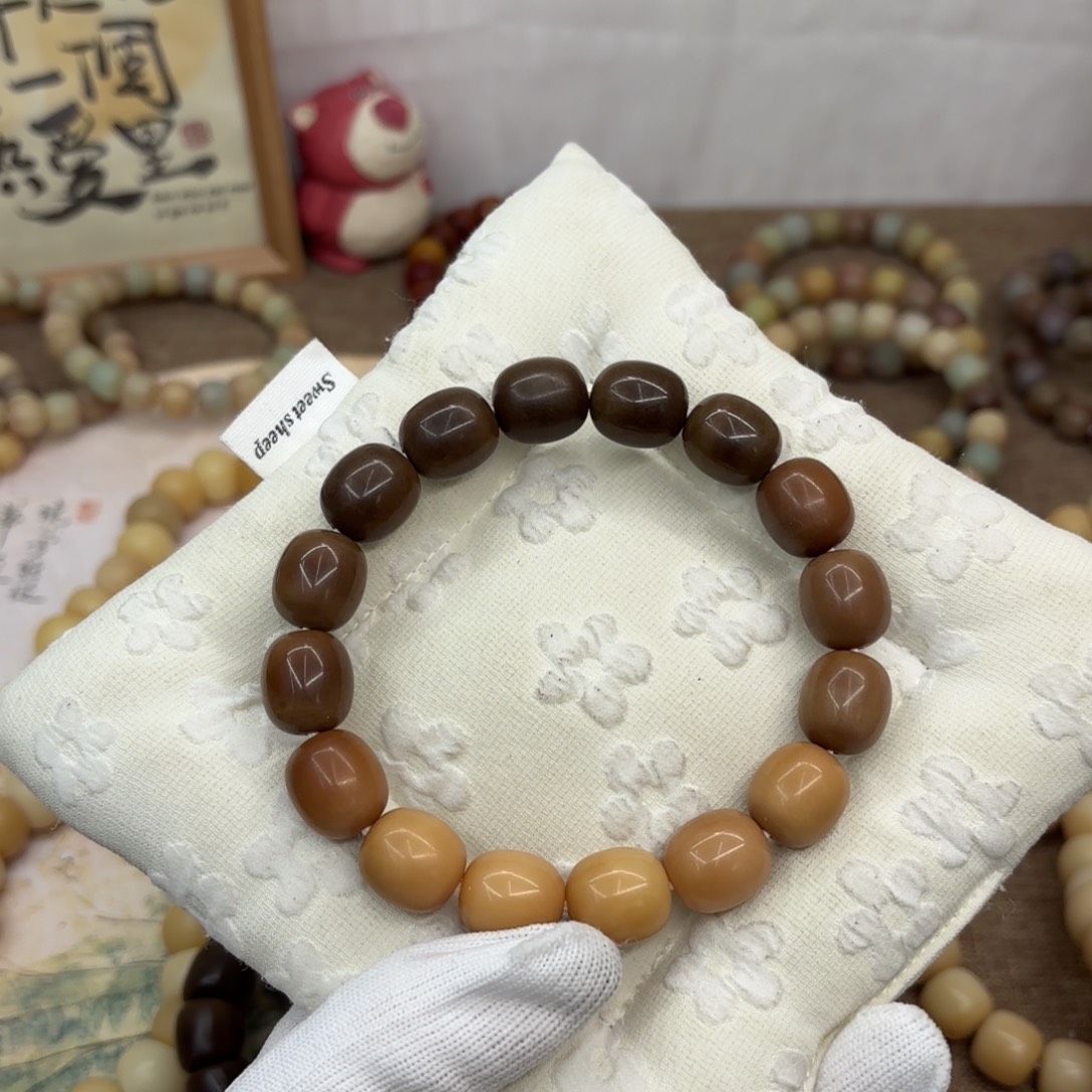 菩提根/象牙果吊坠16干磨落地果糖油渐变枣默认瑕090