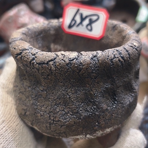 红陶粗陶花盆手工