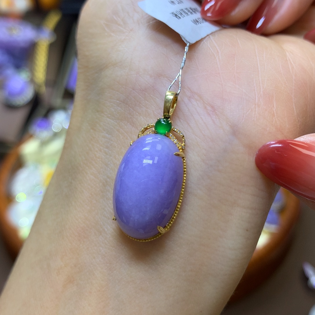 【闪购商品】翡翠颈饰18K金镶嵌 翡翠