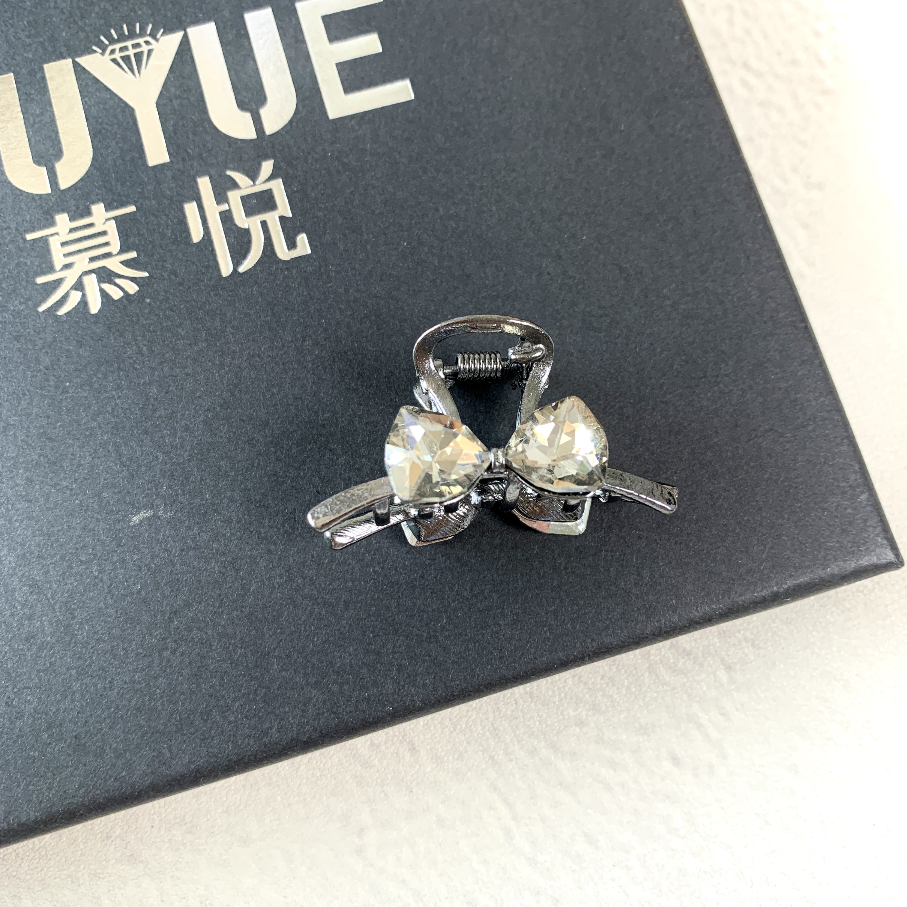 慕悦-6050【蝴蝶结】专柜正品4.5cm侧边夹刘海发夹
