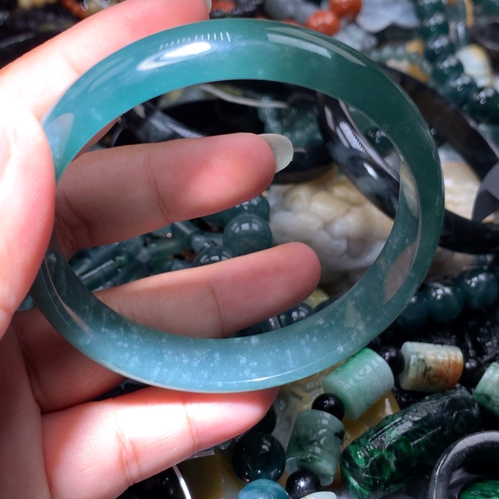 翡翠颈饰未镶嵌保真天然A货翡翠59