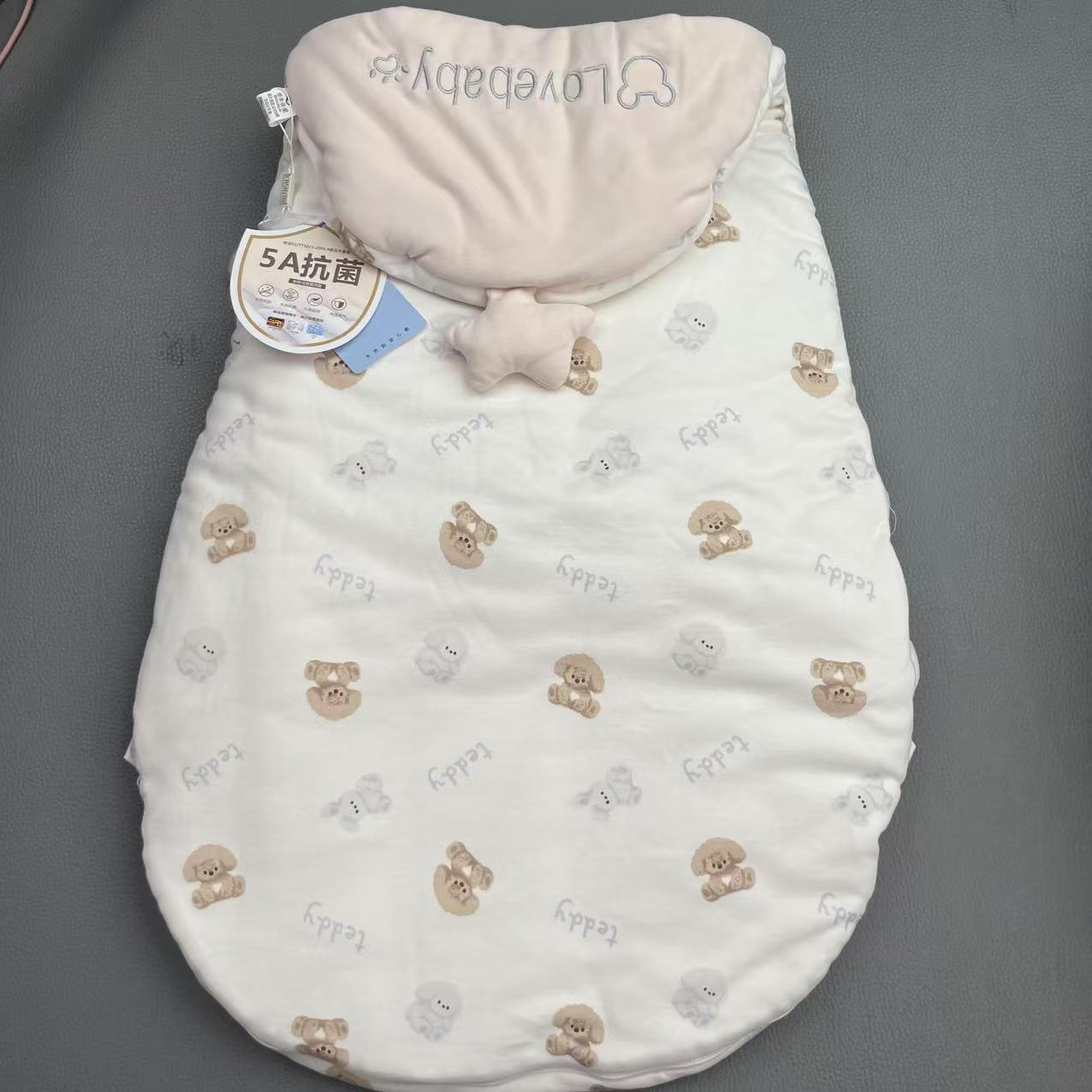【加厚款襁褓睡袋】新生儿可水洗纯棉A类婴儿拉锁款棉花