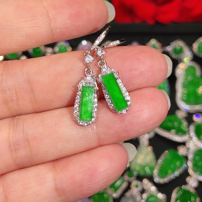 【闪购商品】未镶嵌翡翠耳饰天然翡翠