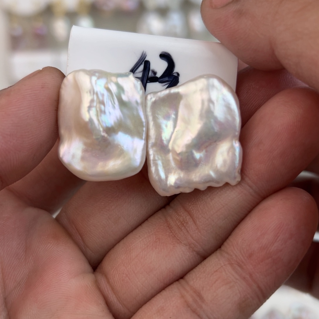 淡水珍珠耳饰银S925镶嵌