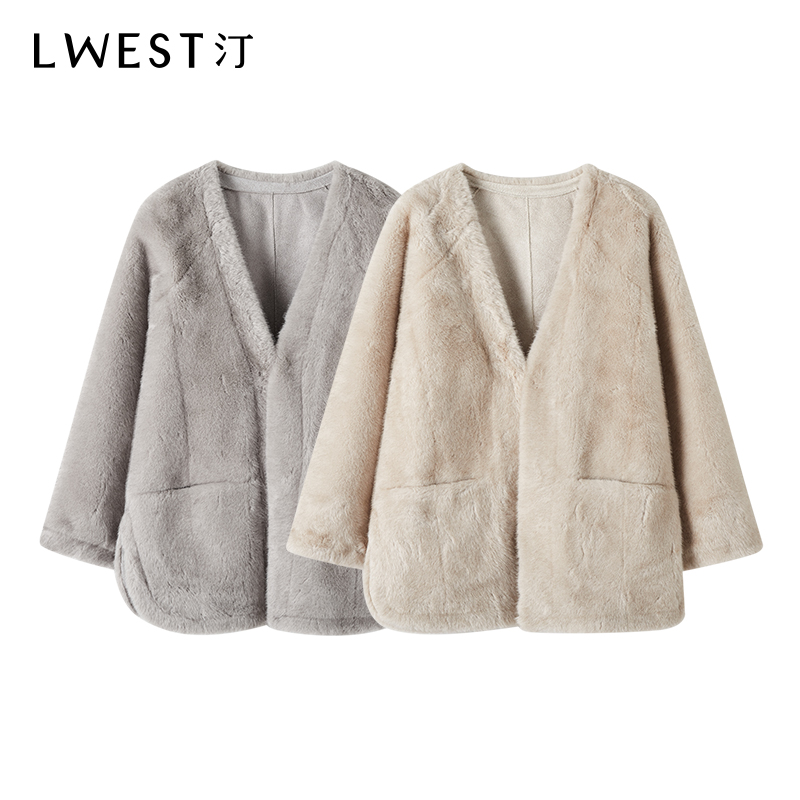 【李不了】朗文斯汀纯色气质宽松短外套DZMW4511C09572