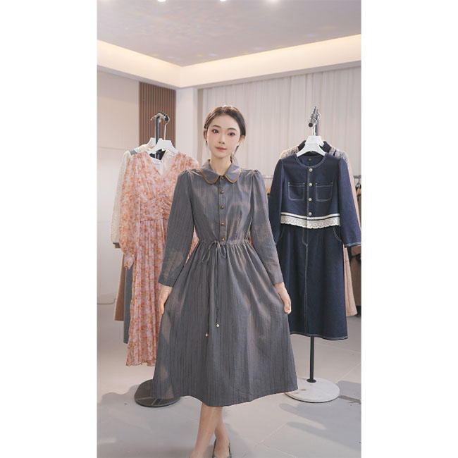 L8372  高端洋气时尚高级感显瘦遮肚子气质收腰2025年春夏新款