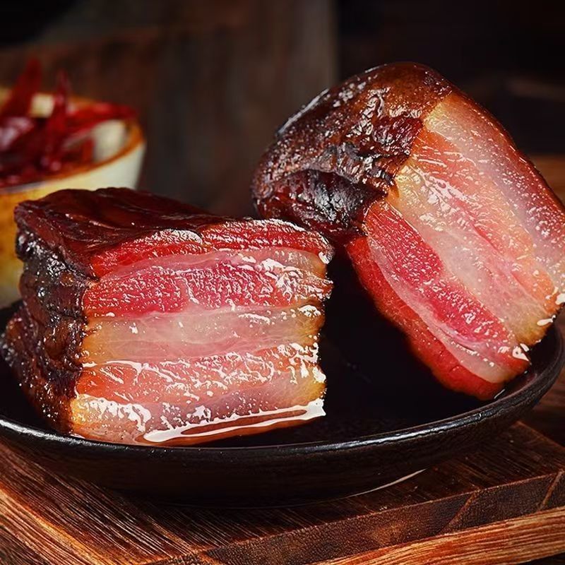 农家2斤正宗烟熏腊肉土猪肉五花腊肉后腿柴火熏腊肉