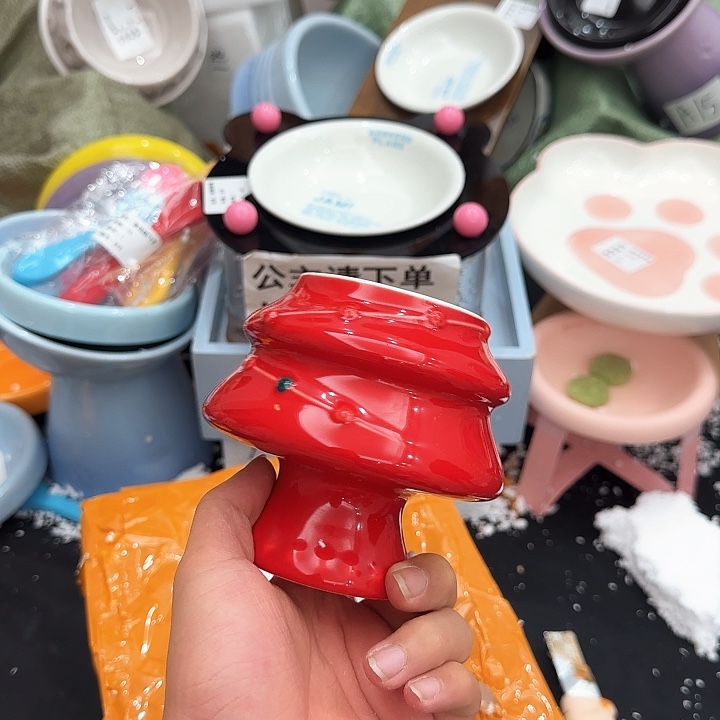 陶瓷圣诞树红色微瑕