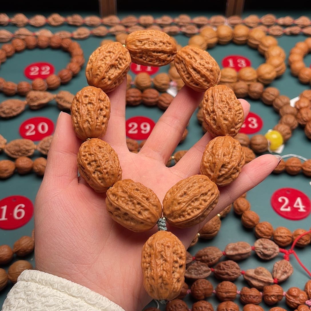 文玩核桃手串25尺寸枣