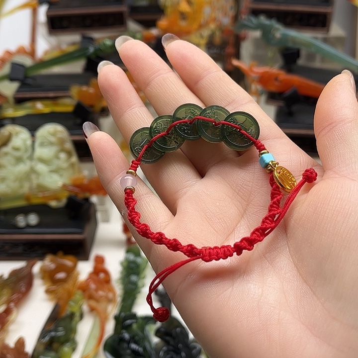 蛇纹石玉岫玉手链未镶嵌