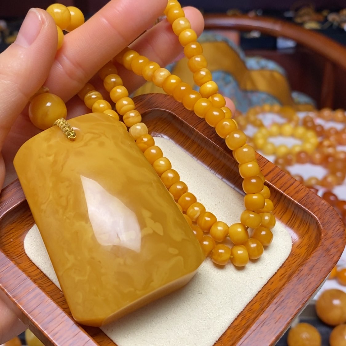 【闪购商品】蜜蜡颈饰未镶嵌项链