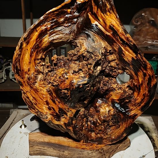 老***吴松木67北沉香琥珀木天然造型山水