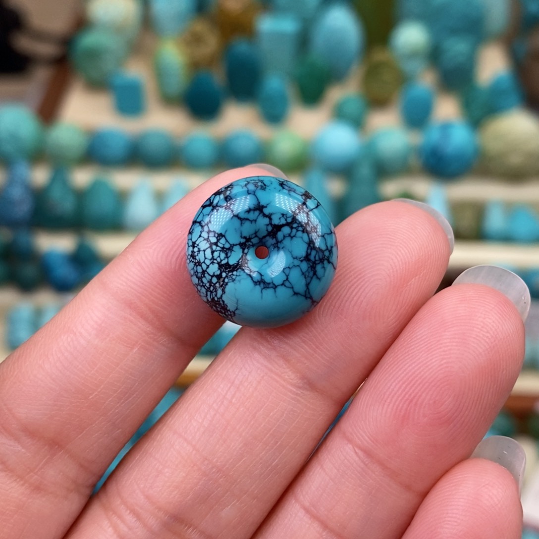 绿松石珠宝奇石未镶嵌16mm