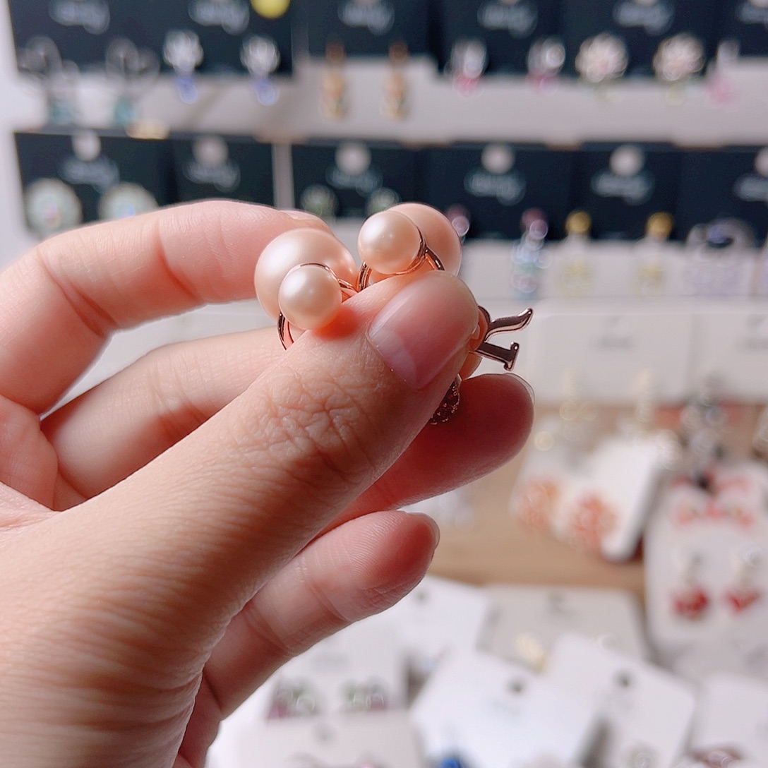 琉璃纯铜合金耳环的