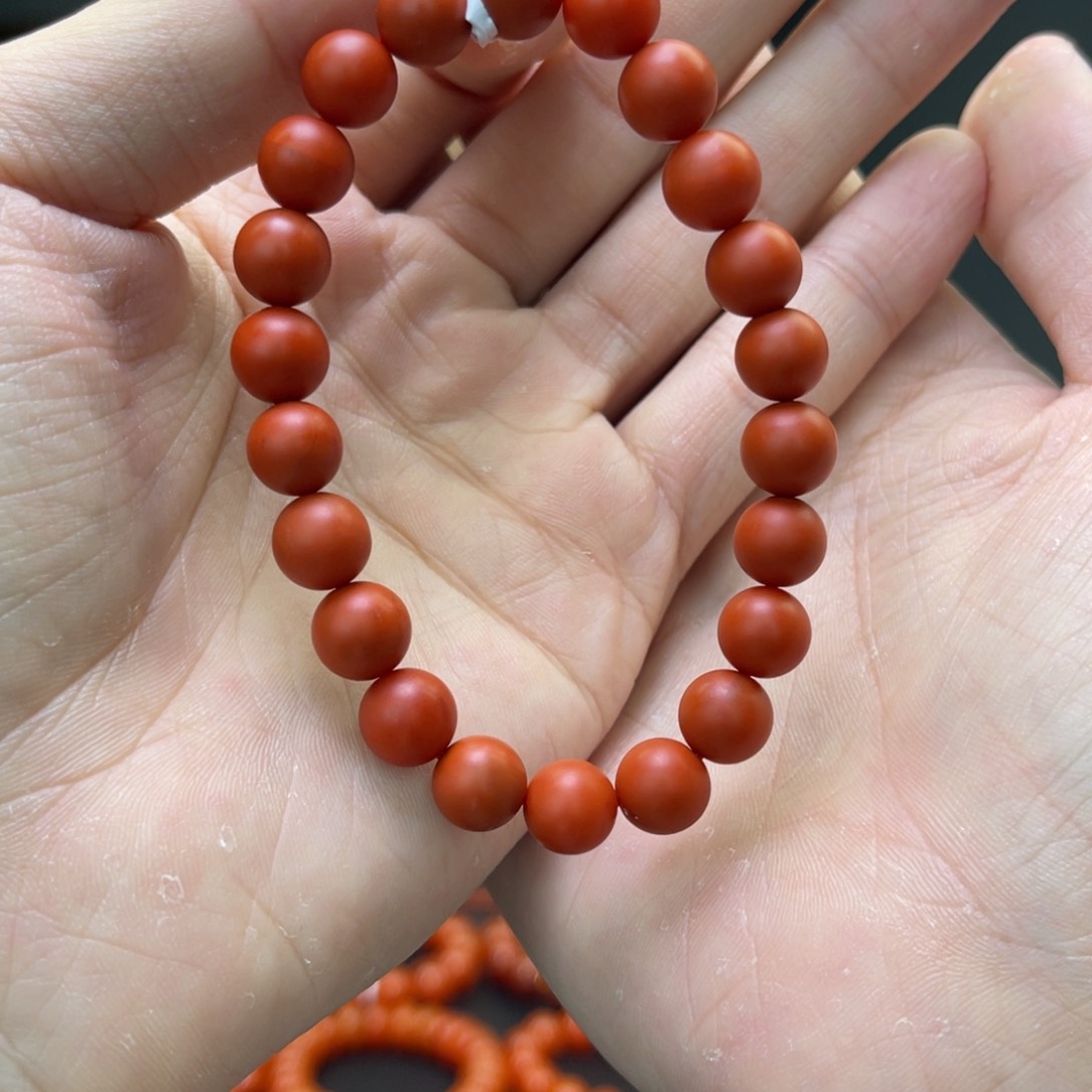 南红玛瑙9mm未镶嵌多样性发一件