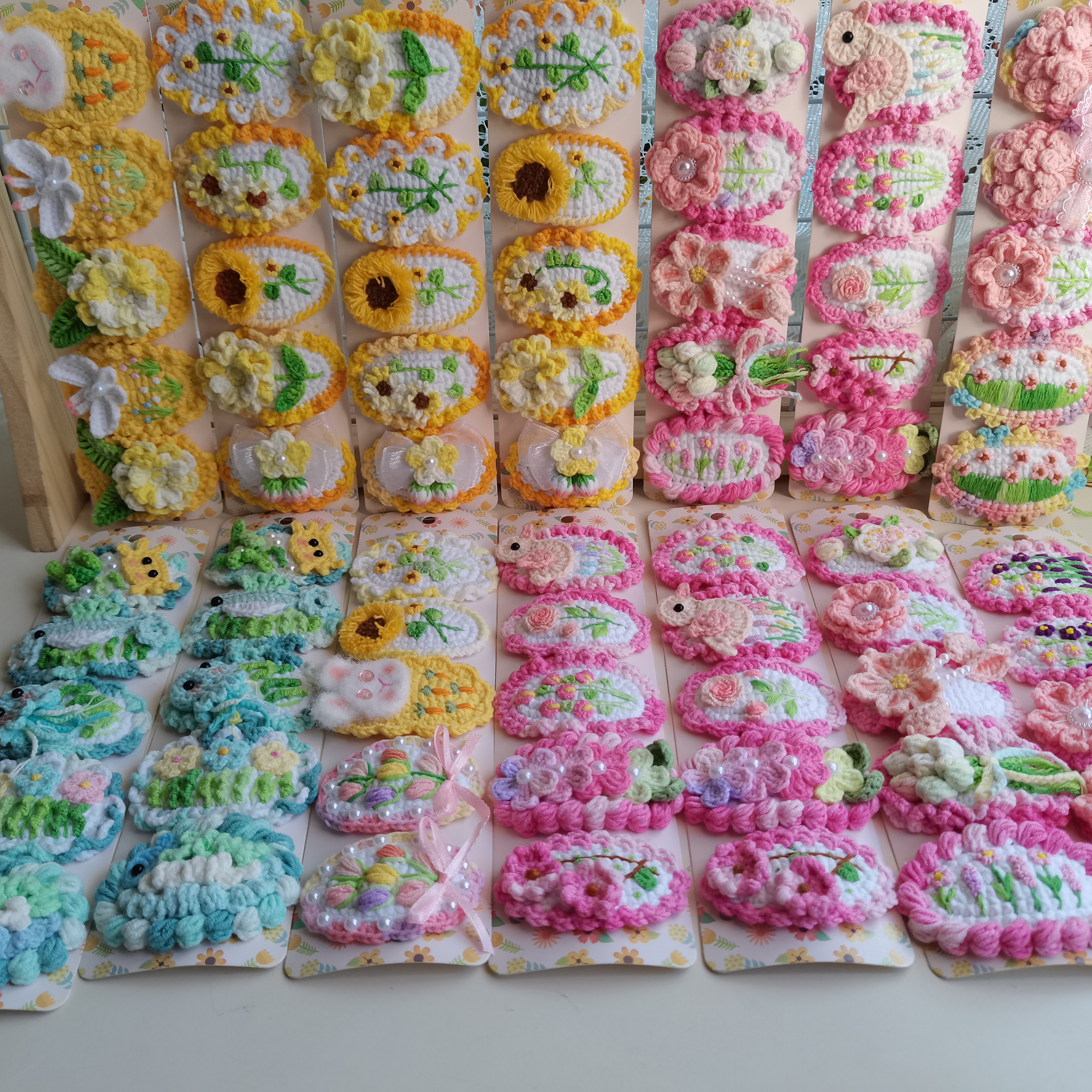 直播选款发夹 手工编织发夹