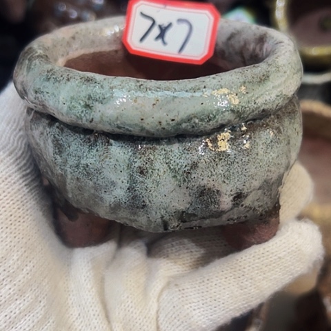 红陶粗陶花盆手工