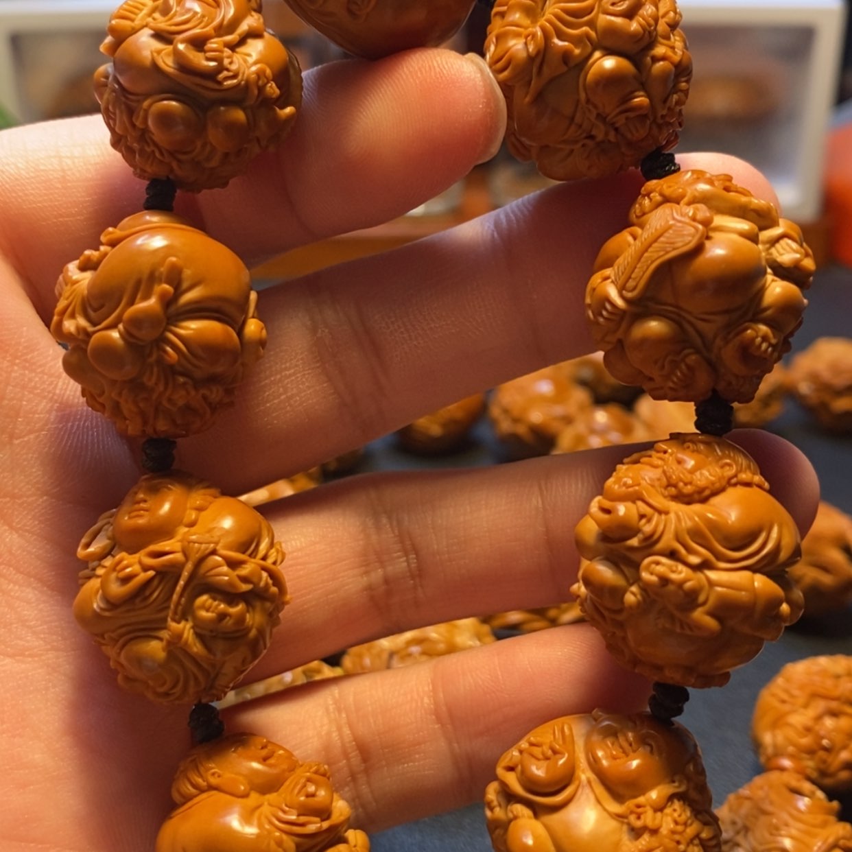 【闪购商品】橄榄核手串/手链苏工名家高货水晶核2.3八宝八仙