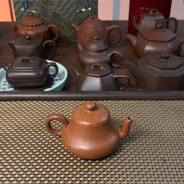 紫砂茶壶君德红将坡手工壶