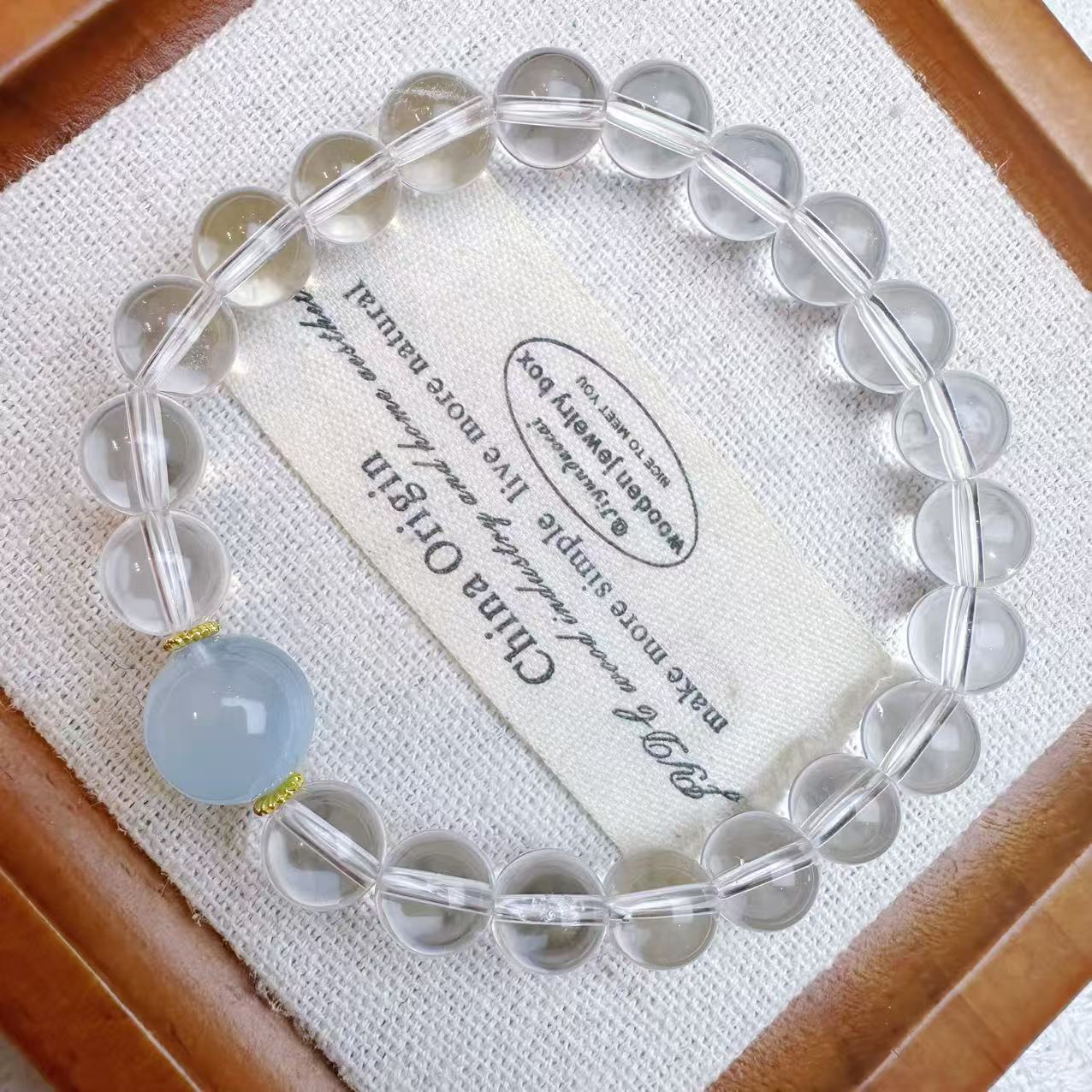 白水晶➕海蓝宝 水晶手串