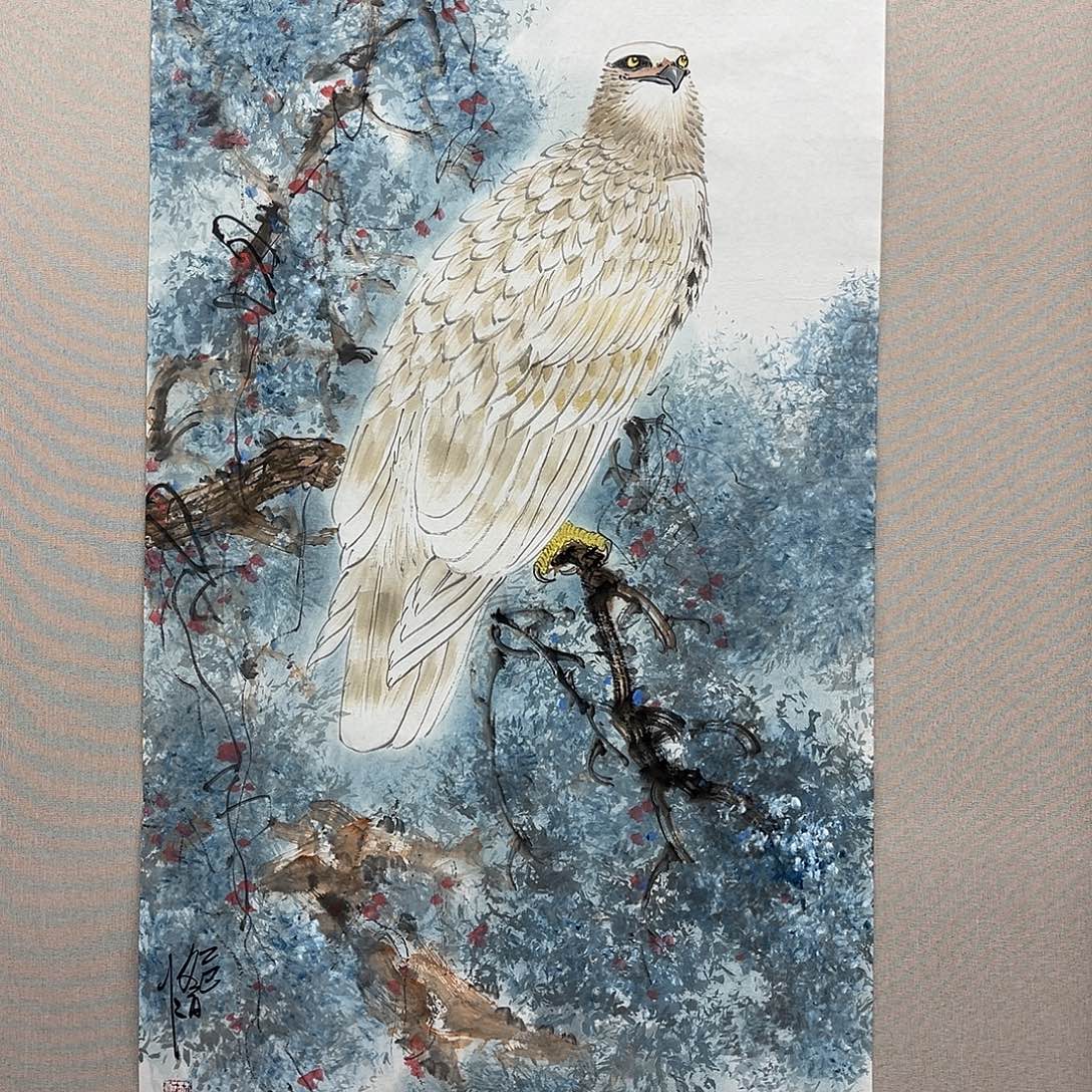 国画艺术家真人手绘