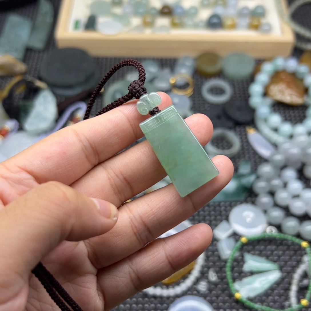 未镶嵌挂件翡翠无事牌