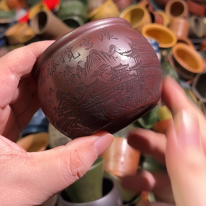 紫砂茶杯全手工紫砂主人杯