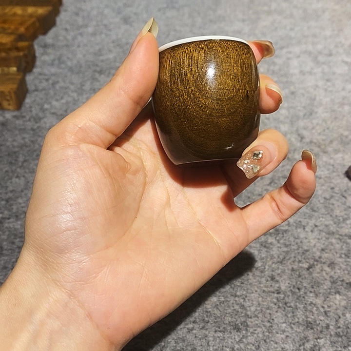 金丝楠金丝楠乌木茶杯