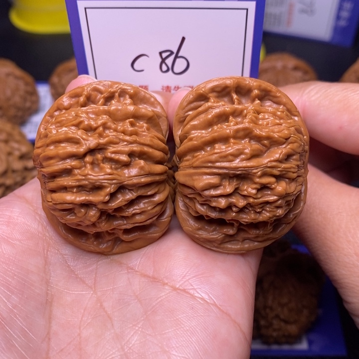 文玩核桃把件43四座楼c86