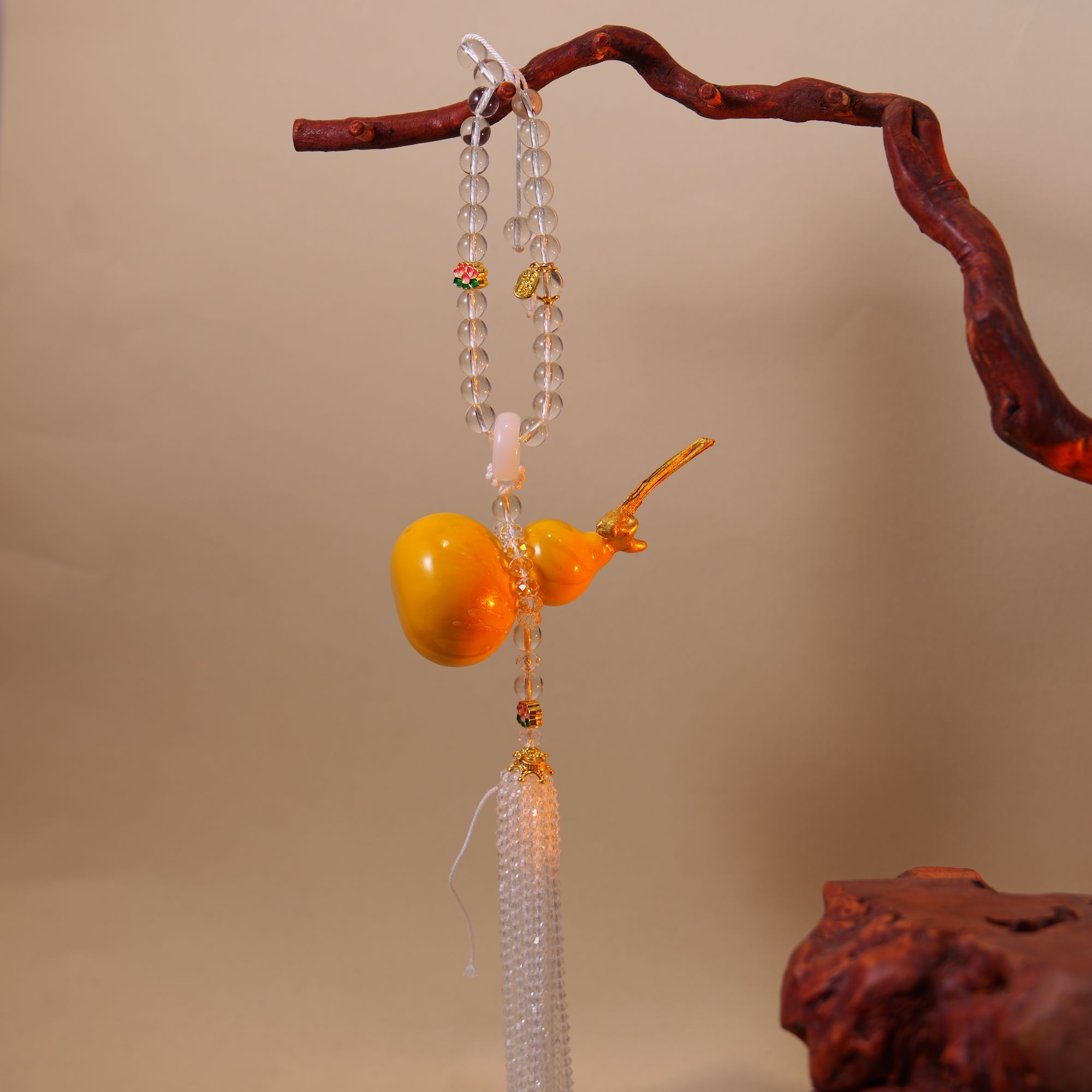 天然大漆葫芦彩色手持珠串包挂中式复古流苏挂件车挂中国风