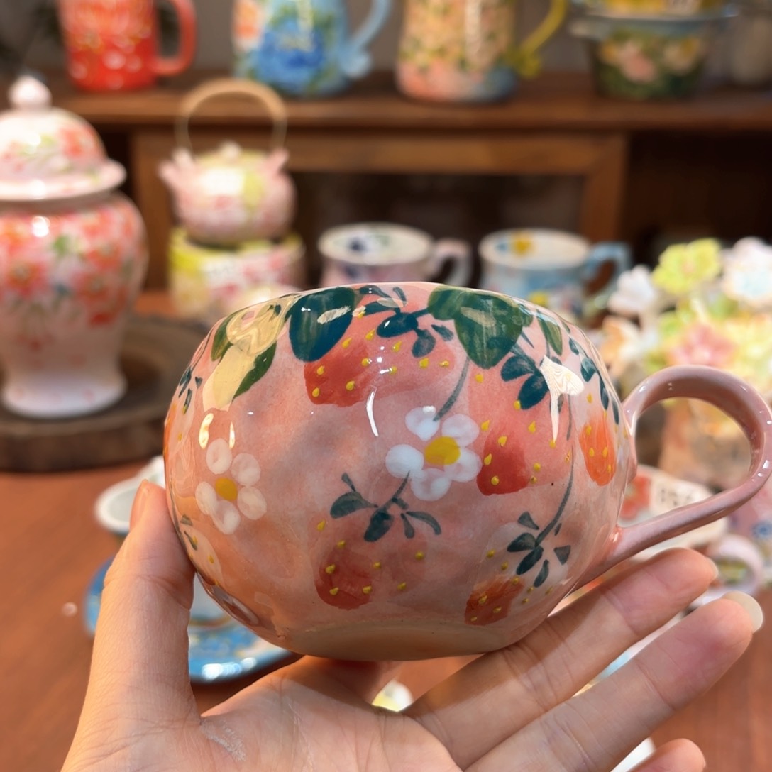 景德镇手绘高温釉下彩陶瓷茶具