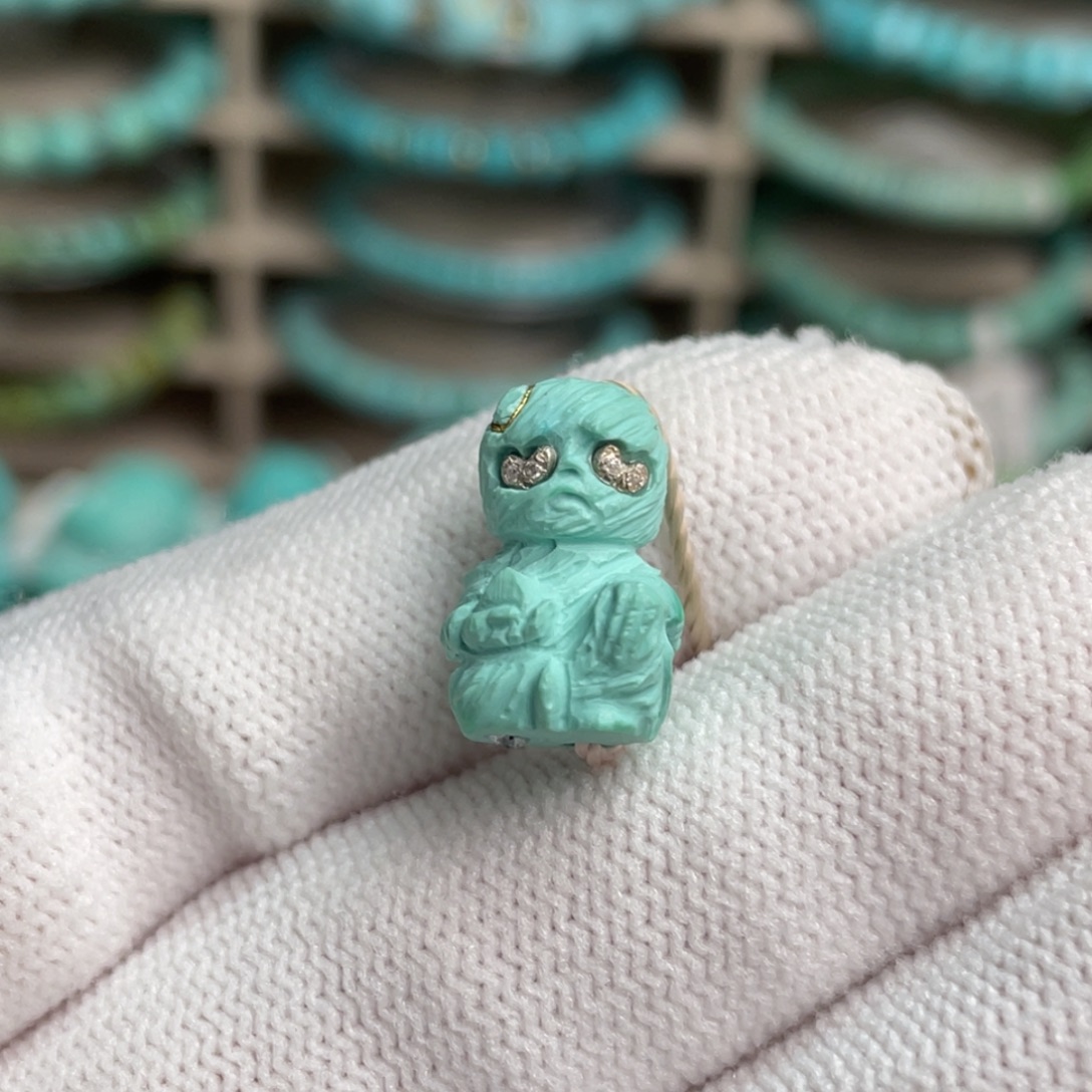 绿松石未镶嵌木乃伊呆呆