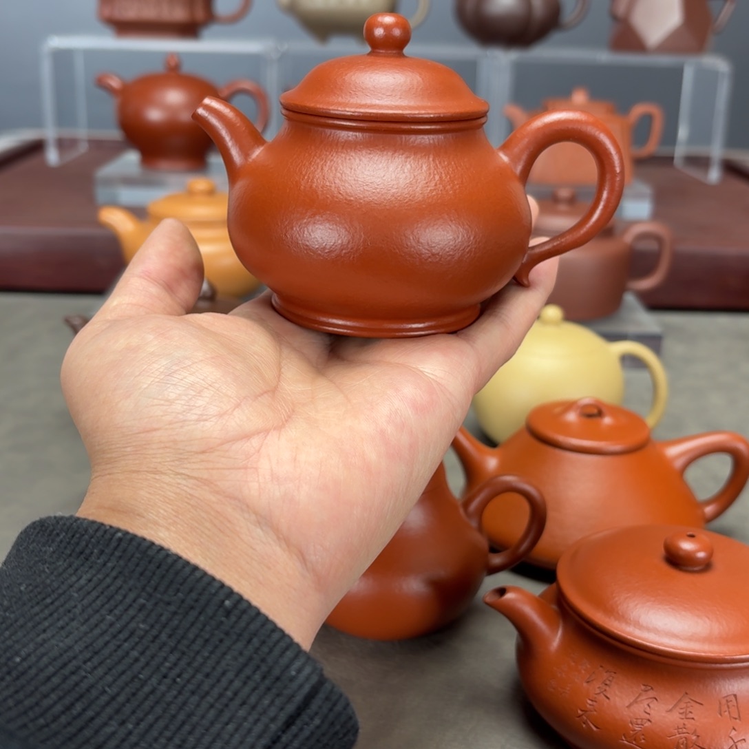 紫砂茶壶潘壶180CC朱泥