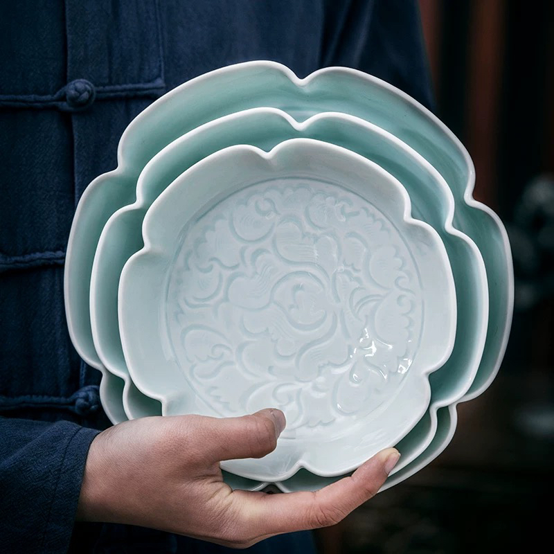 景德镇五花马-5寸芙蓉荷口碗（宋青）