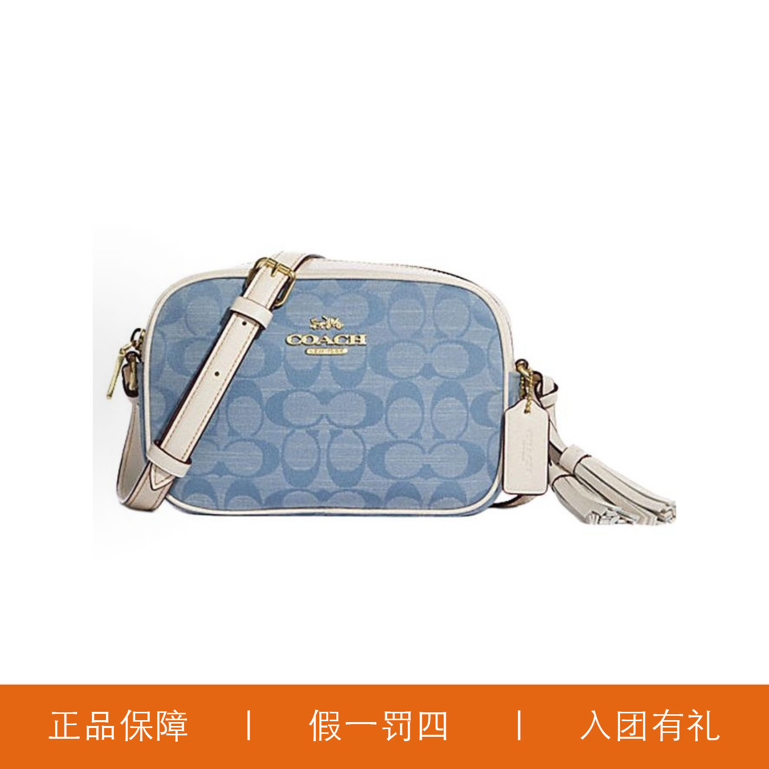 95新 COACH/蔻驰 蔻驰浅香布蕾相机包/B4354/19X13X5