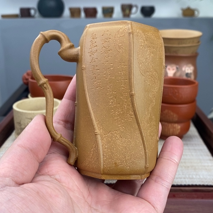 紫砂茶杯无*啊宜兴紫砂主人杯
