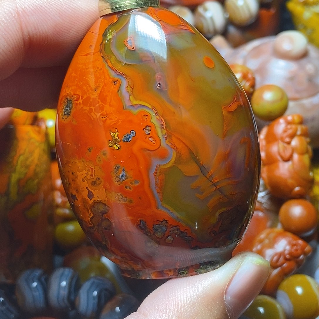 未镶嵌其他玛瑙/玉髓我**神