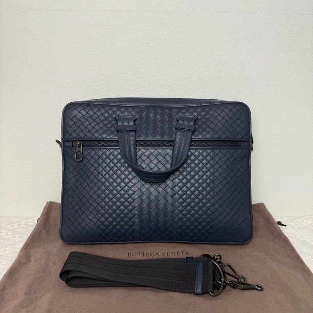 99新 BOTTEGA VENETA/葆蝶家 4172/男士时尚全皮编织手提公文包