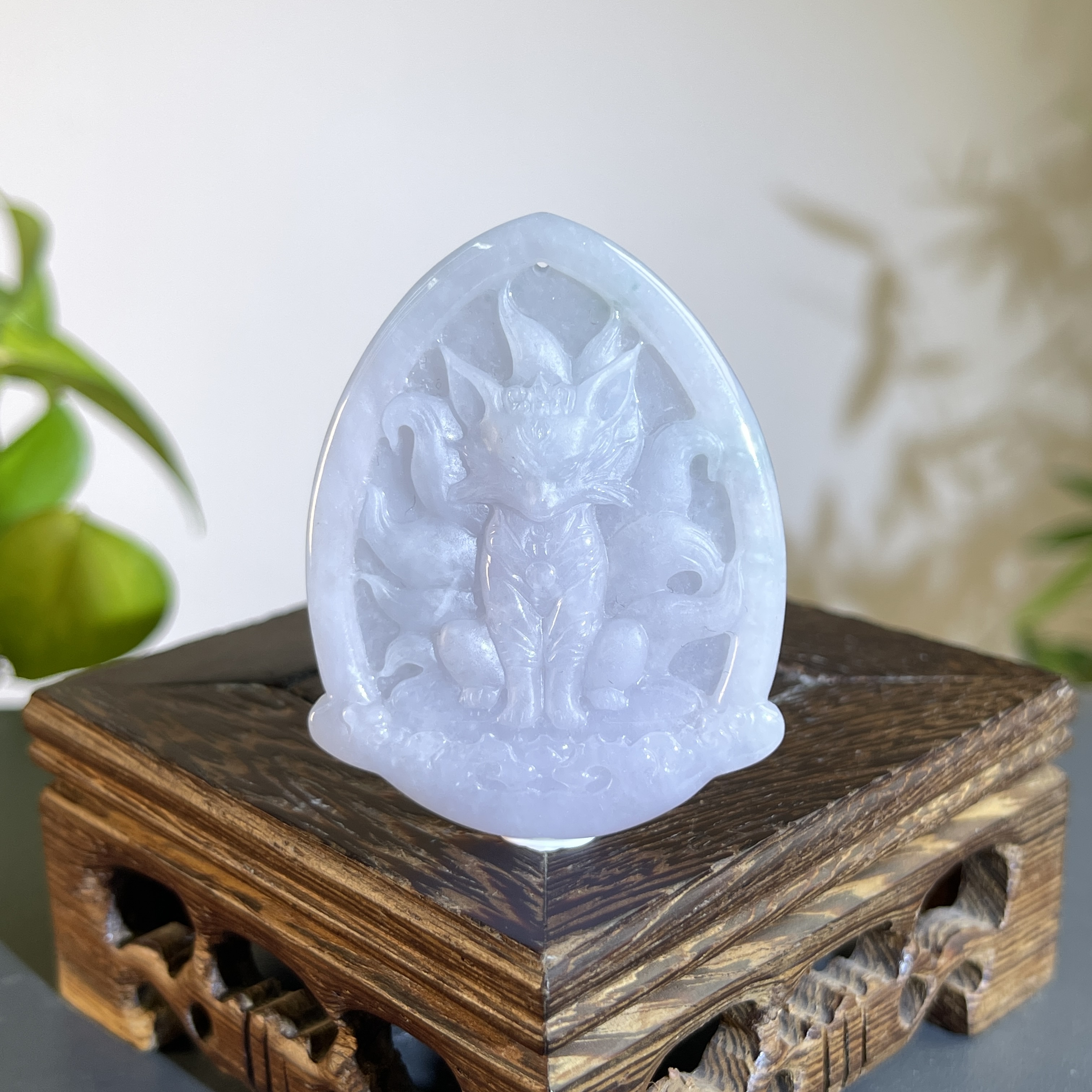 JTW27-62 天然缅甸A货翡翠   九尾狐