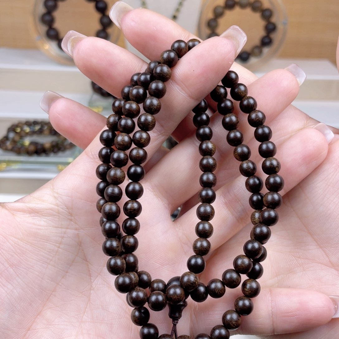 沉香手串天****9越南芽庄白棋楠