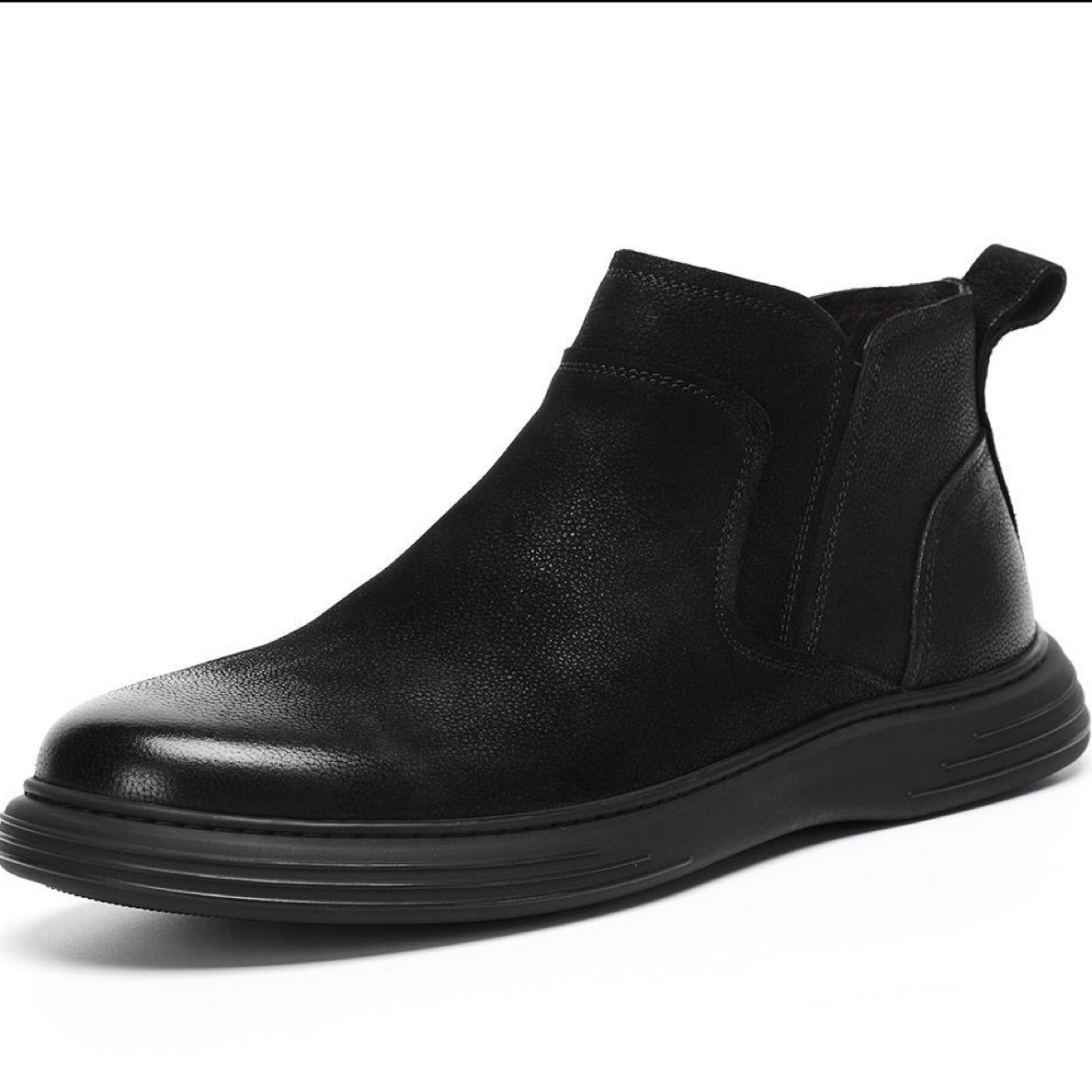 潮流风套筒尖头素面保暖马丁靴冬季加绒简约休闲【请勿私拍】