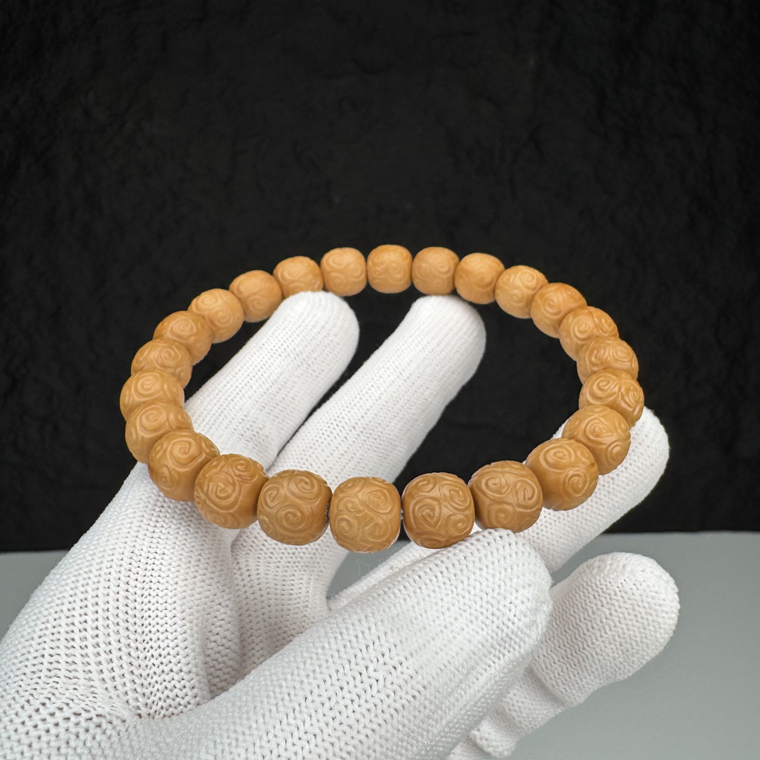 【芷麦】 滔天云纹 精工精雕 原皮原色 全品无瑕 小馒头料 猴头核桃