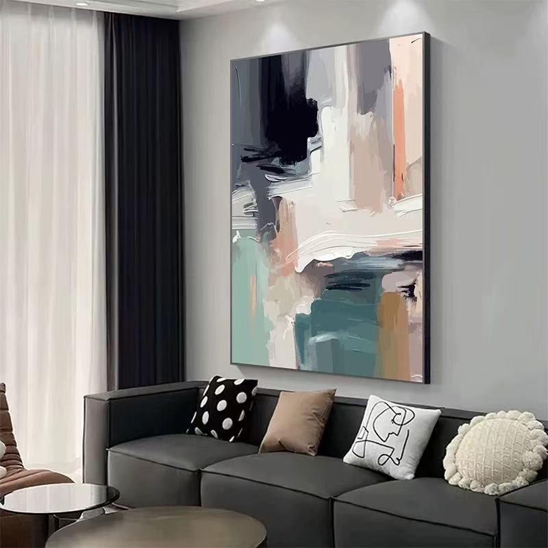 抽象风格   手工装饰品砂岩画轻奢轻奢客厅创意家用